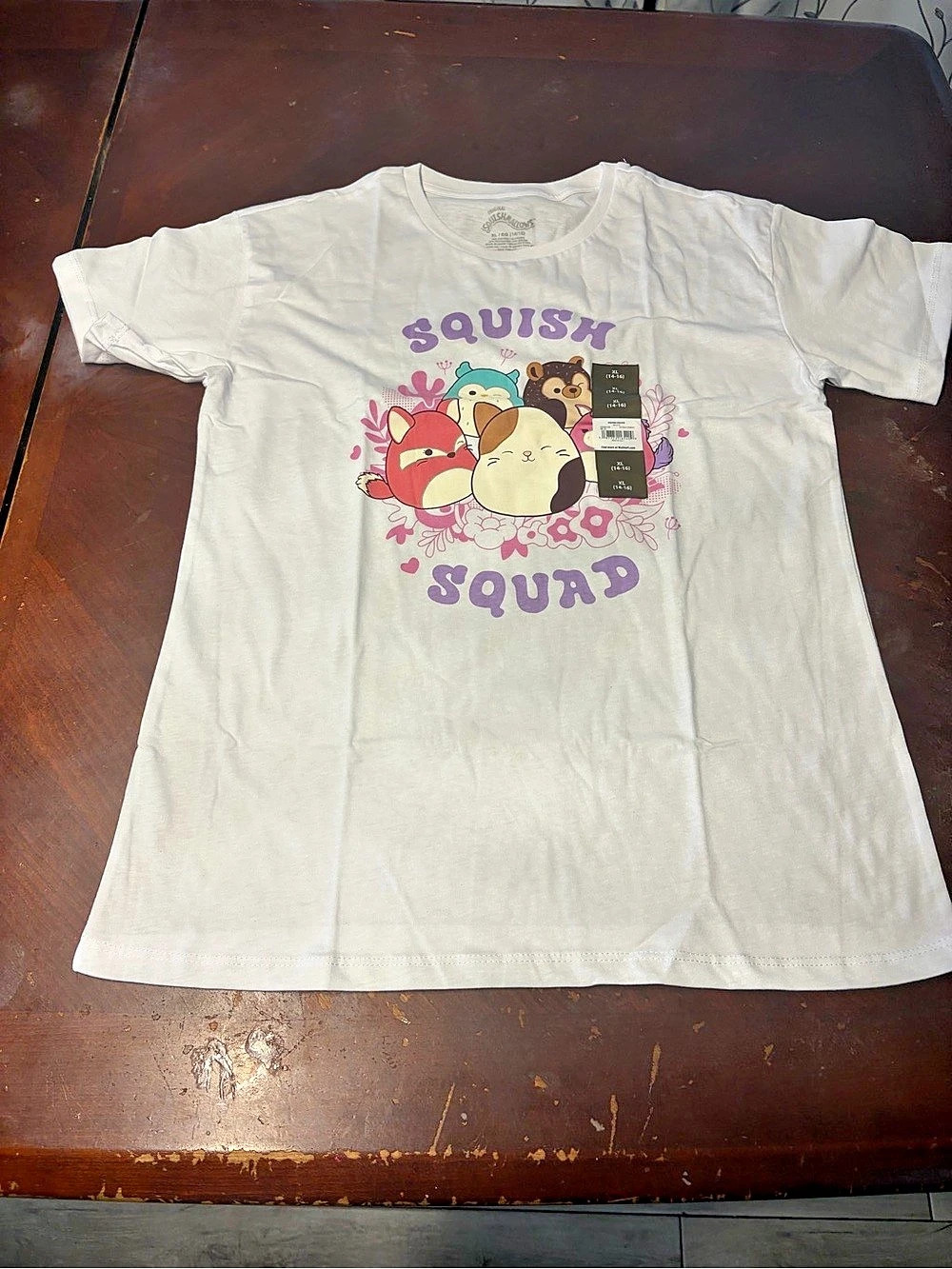 Squishmallows Squish Squad Graphic Tee Girls XL (14-16)